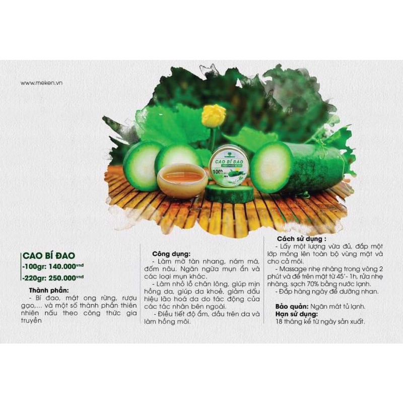 Cao bí đao mẹ ken