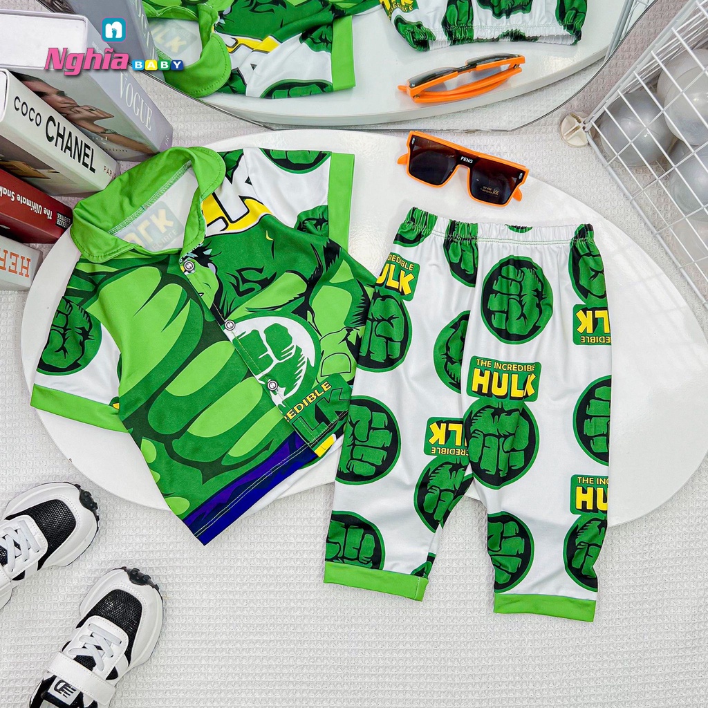 Đồ bộ pijama thun lạnh - đồ bộ thun lạnh quần dài NGHĨA BABY dành cho bé trai