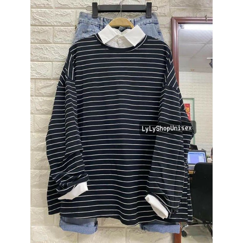 Áo Thun Kẻ Oversize (Ảnh Thật 100%)