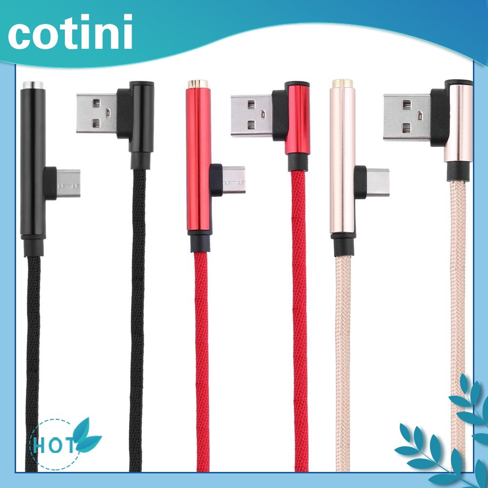 1m/3.2ft USB to Type-C 3.5mm Headphone Ja Charing Data Cable for Xiaomi 6