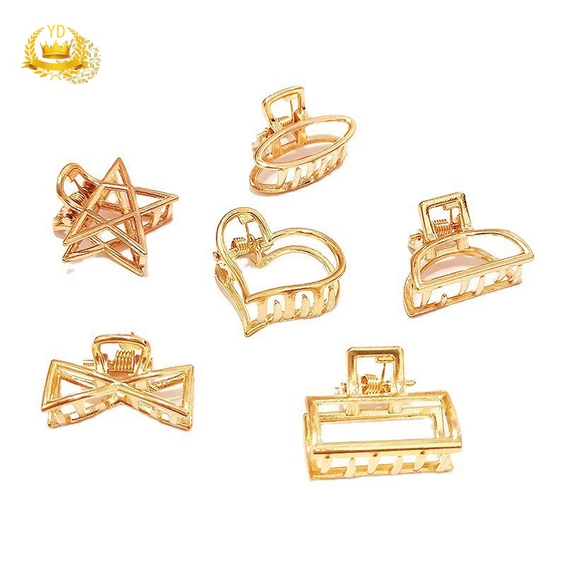 Kẹp Tóc Kim Loại Thiết Kế Đơn Giản Cho Nữ