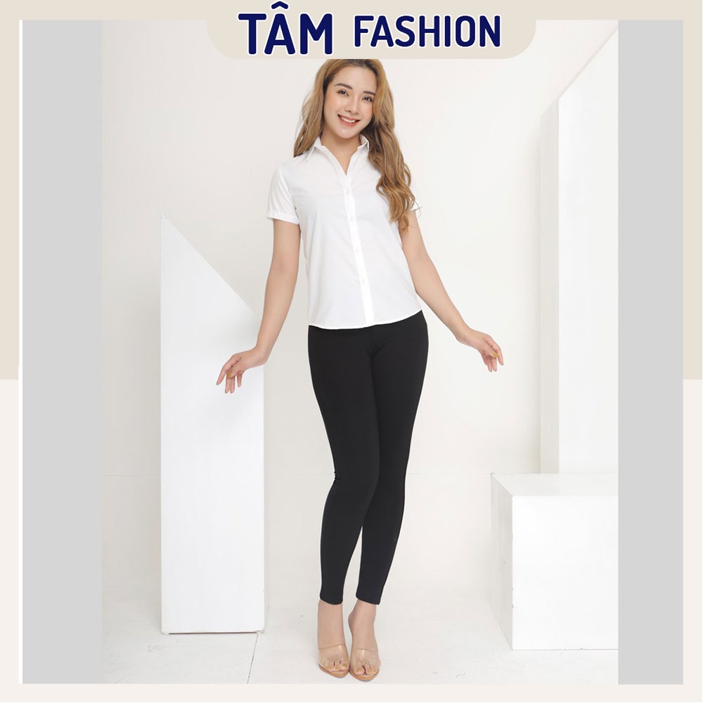 Quần tregging nữ cạp cao chất vải umi cao cấp ôm dày dặn co giãn tốt