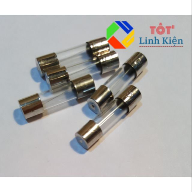 [Combo 5 chiếc] Bộ 5 Cầu Chì Ống Thuỷ tinh 0.5A đến 20A 250V 5x20mm các loại
