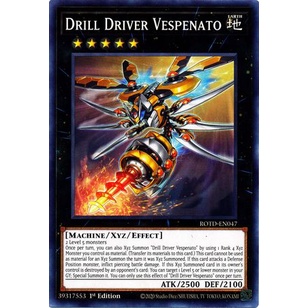 Thẻ bài Yugioh - TCG - Drill Driver Vespenato / ROTD-EN047'