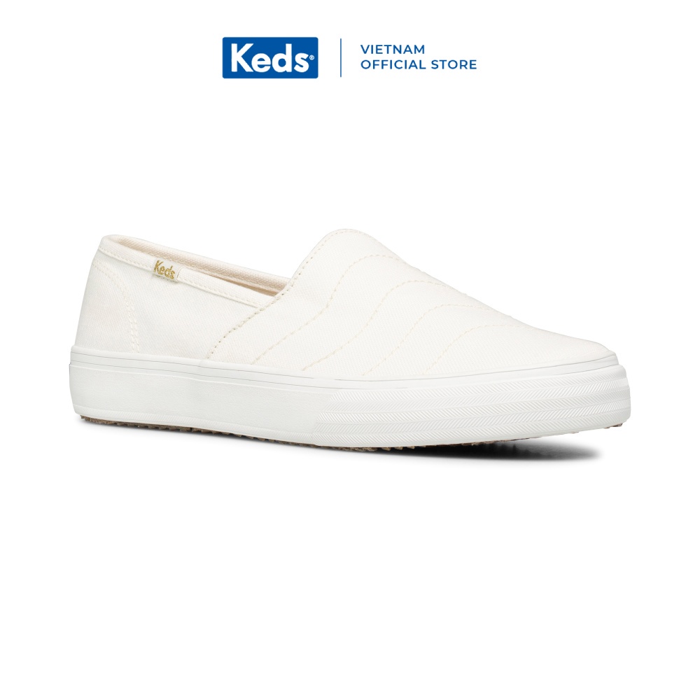 Giày Keds Nữ- Double Decker Wave Canvas Cream- KD065920