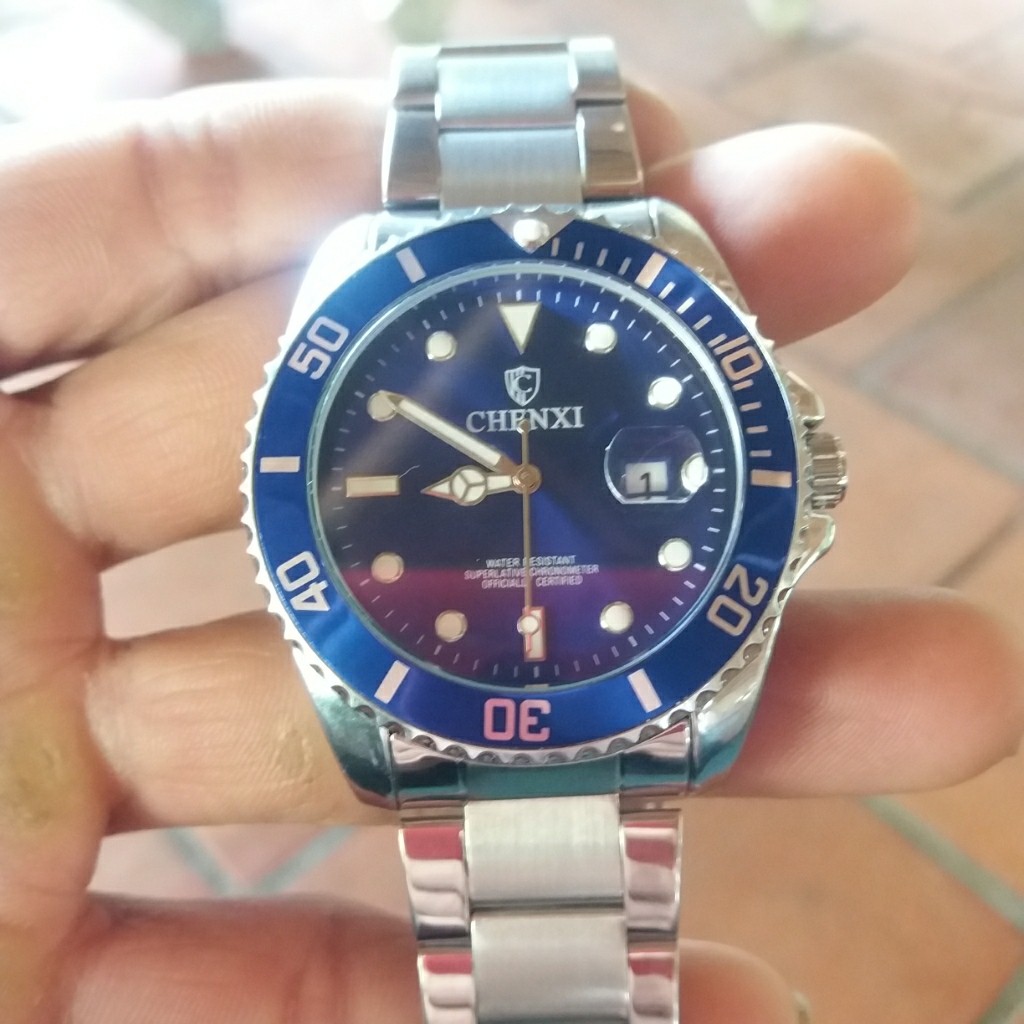Đồng hồ nam CHENXI dạ quang chống nước dây thép mẫu mới 2019