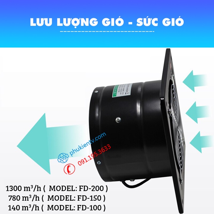 Quạt Hút Thông Gió FA100 / FD100 Quạt Hút Mùi Nhà Bếp , Nhà Vệ Sinh , Phòng Ngủ - Công Suất 20W