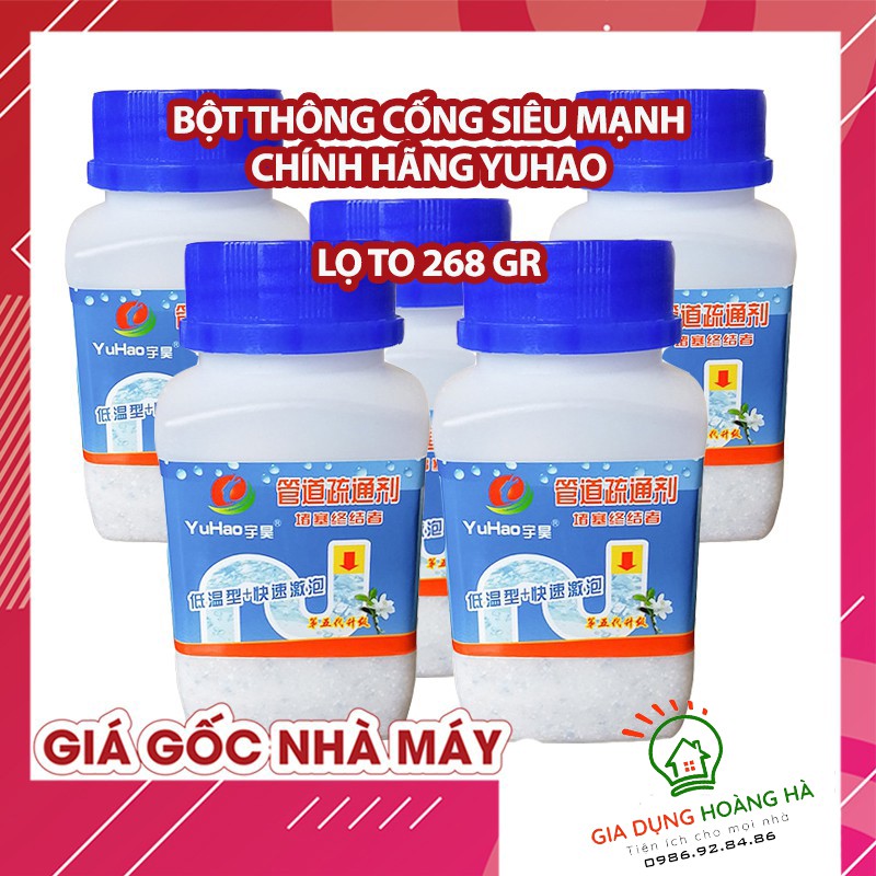 Bột Thông Cống Lắp Xanh YUHAO - Thông Tắc Cống, Đường Ống, Bồn Cầu, Bồn Rửa Mặt