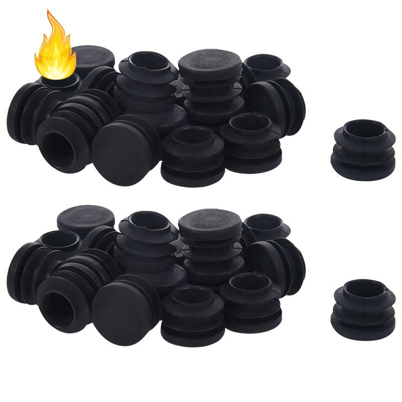 Set 40 nắp chụp đầu ống tròn 19mm màu đen chuyên dụng