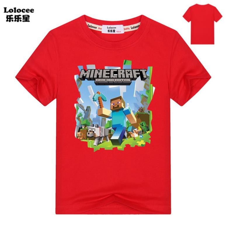 (SALE 50%) Áo thun phong cách trò chơi Minecraft mùa hè dành cho trẻ em