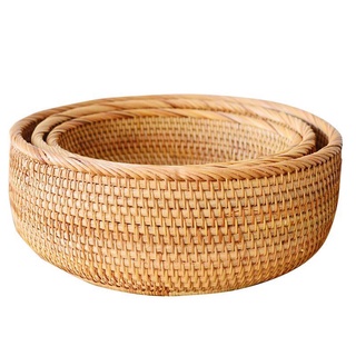 Bộ 3 Giỏ guột tròn đựng đồ - Giỏ mây tre