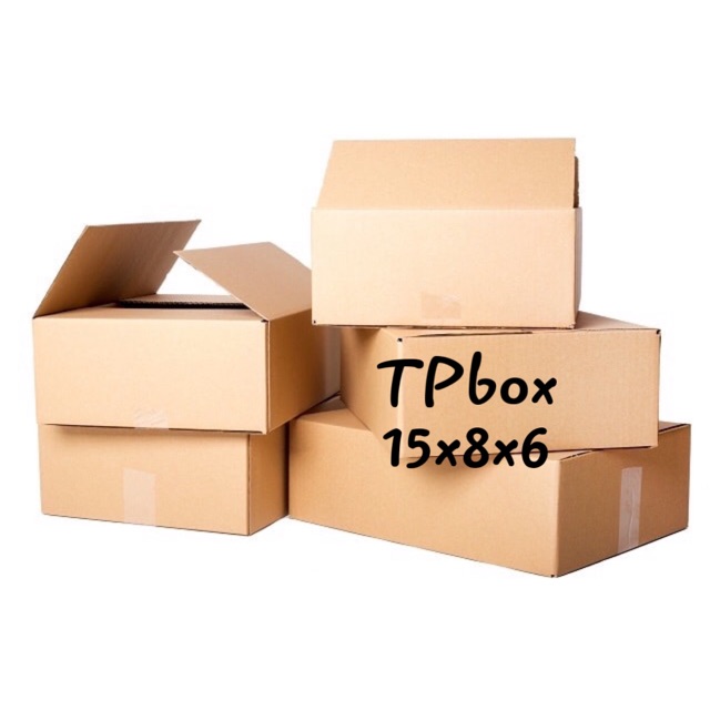 Thùng giấy carton giá rẻ 15x8x6cm,Bộ 100 hộp đóng hàng