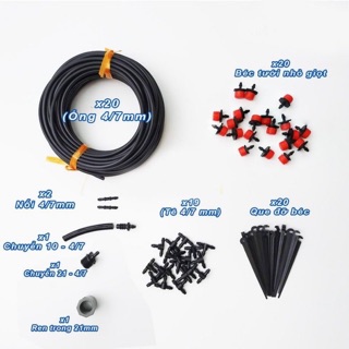 Bộ tưới tự động 20 chậu đầu phun 8 tia