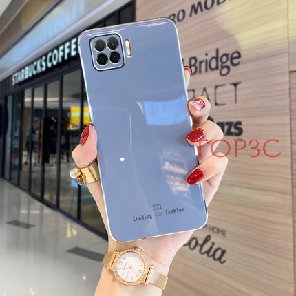 Ốp điện thoại oppo A93 Ốp Điện Thoại Viền Thẳng Thời Trang Sang Trọng Cho OPPO A93 Reno 6Z 5G Reno 7 4G A94 Reno5 Reno6 5G ZB