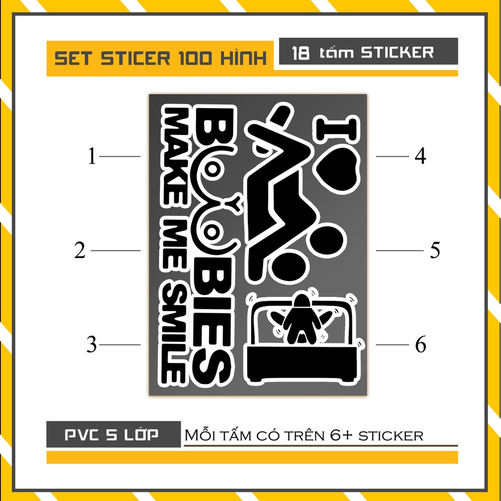 Sticker Funny Dán Mũ Bảo Hiểm | STK 201 | Hình Dán Chất Liệu Decal Chống Nước Cắt Sẵn Tại Azsticker