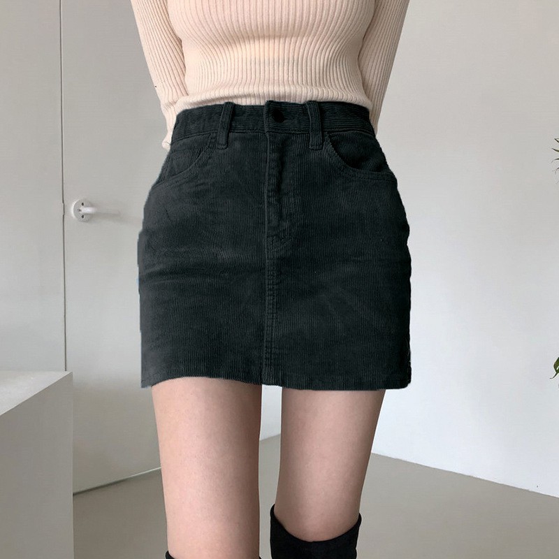 Chân váy nhung Velvet Skirt CV003 lưng cao, kèm quần trong - Uni By Heart