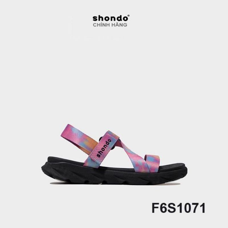 Sandal Shondo F6 sport đế đen loang khói hồng F6S1071