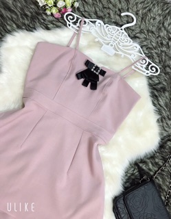 Đầm 2 Dây Đuôi Cá Tag Nơ Tiểu Thư