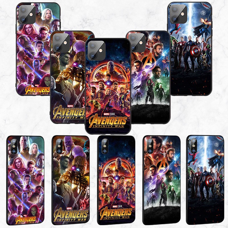 iPhone XR X Xs Max 7 8 6s 6 Plus 7+ 8+ 5 5s SE 2020 Soft Silicone Cover Phone Case Casing GR10 Avengers Infinity War