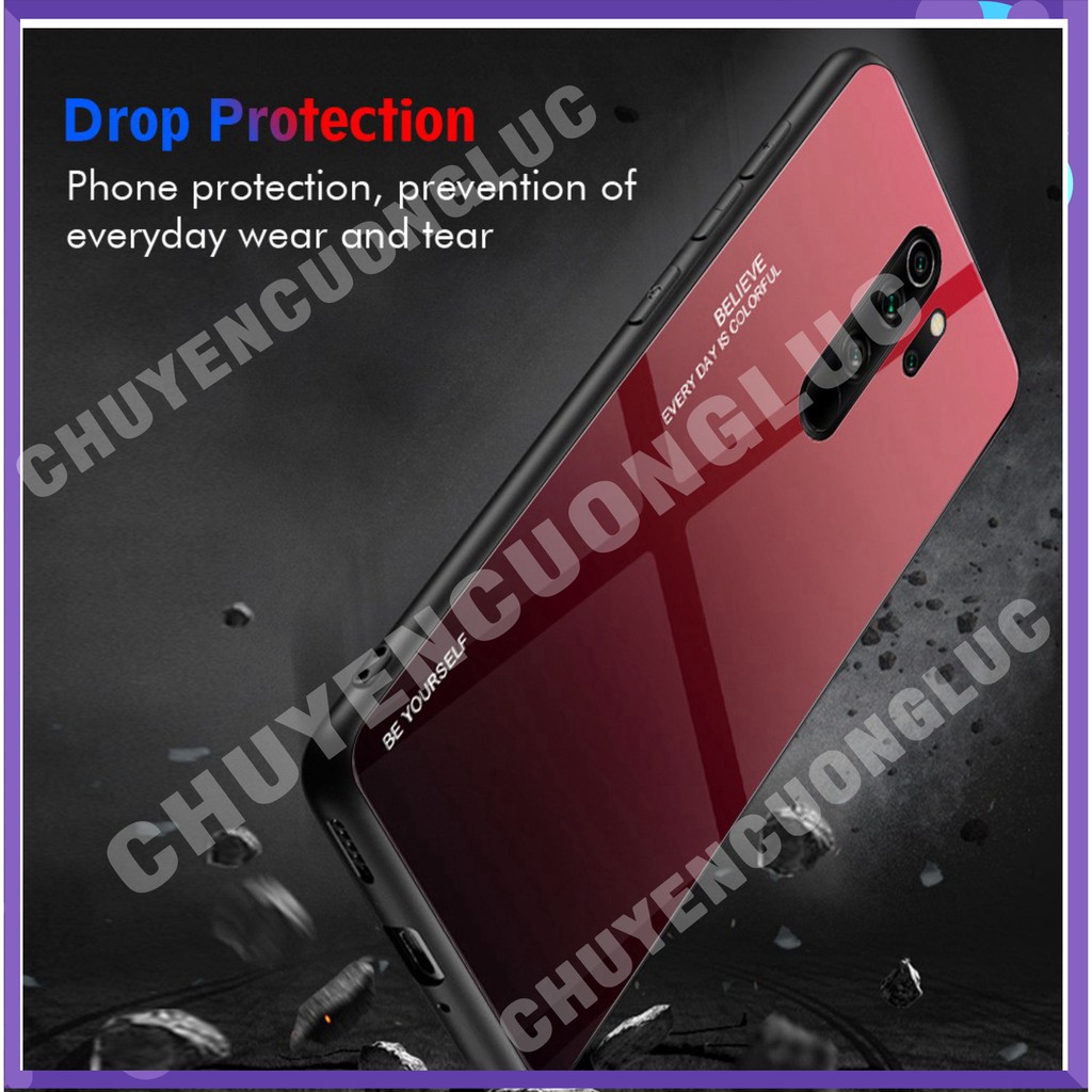 [BAO GIÁ] Ốp Lưng Mặt Kính Gradient Cho Xiaomi Redmi Note 8 Pro