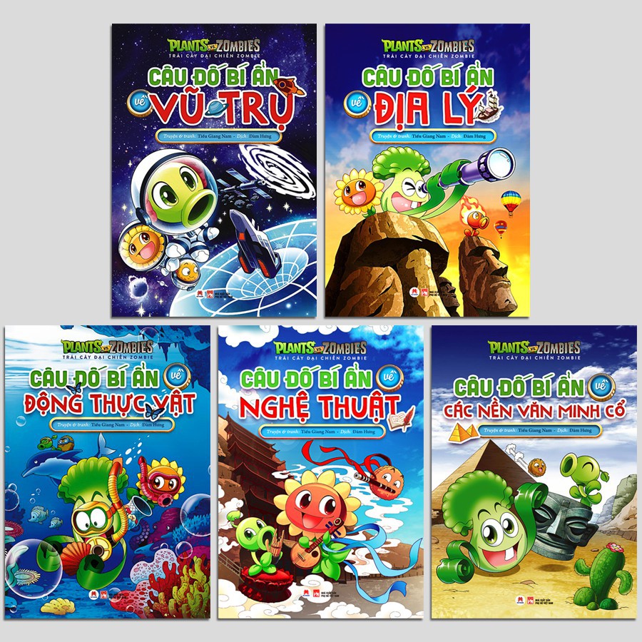Sách_COMBO Trái Cây Đại Chiến Zombie - Câu Đố Bí Ẩn (Trọn bộ 5 cuốn HH)