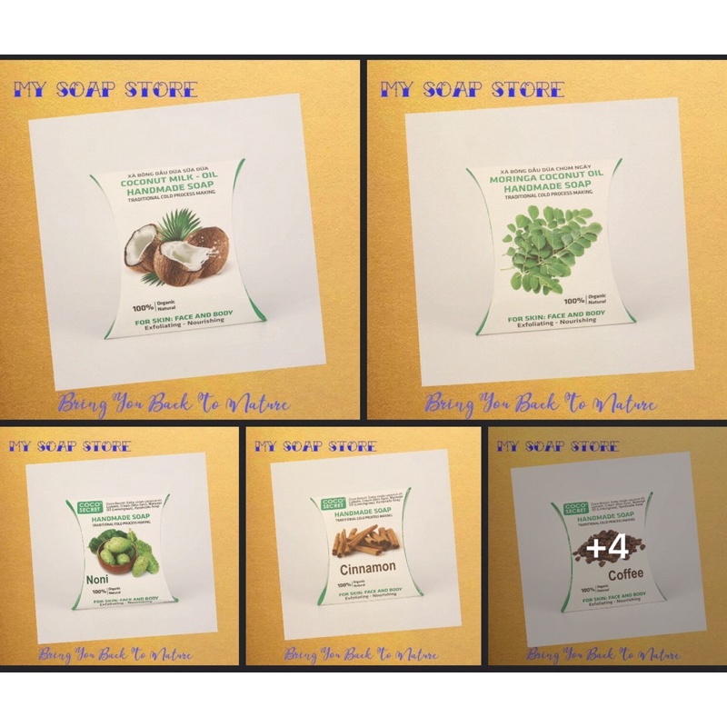 Combo 10 xà bông dừa coco secret (&gt;100gr /bánh)