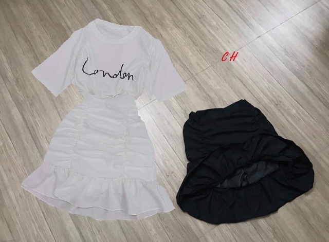 Sét áo LONDON + chân váy rúm CH12 | BigBuy360 - bigbuy360.vn