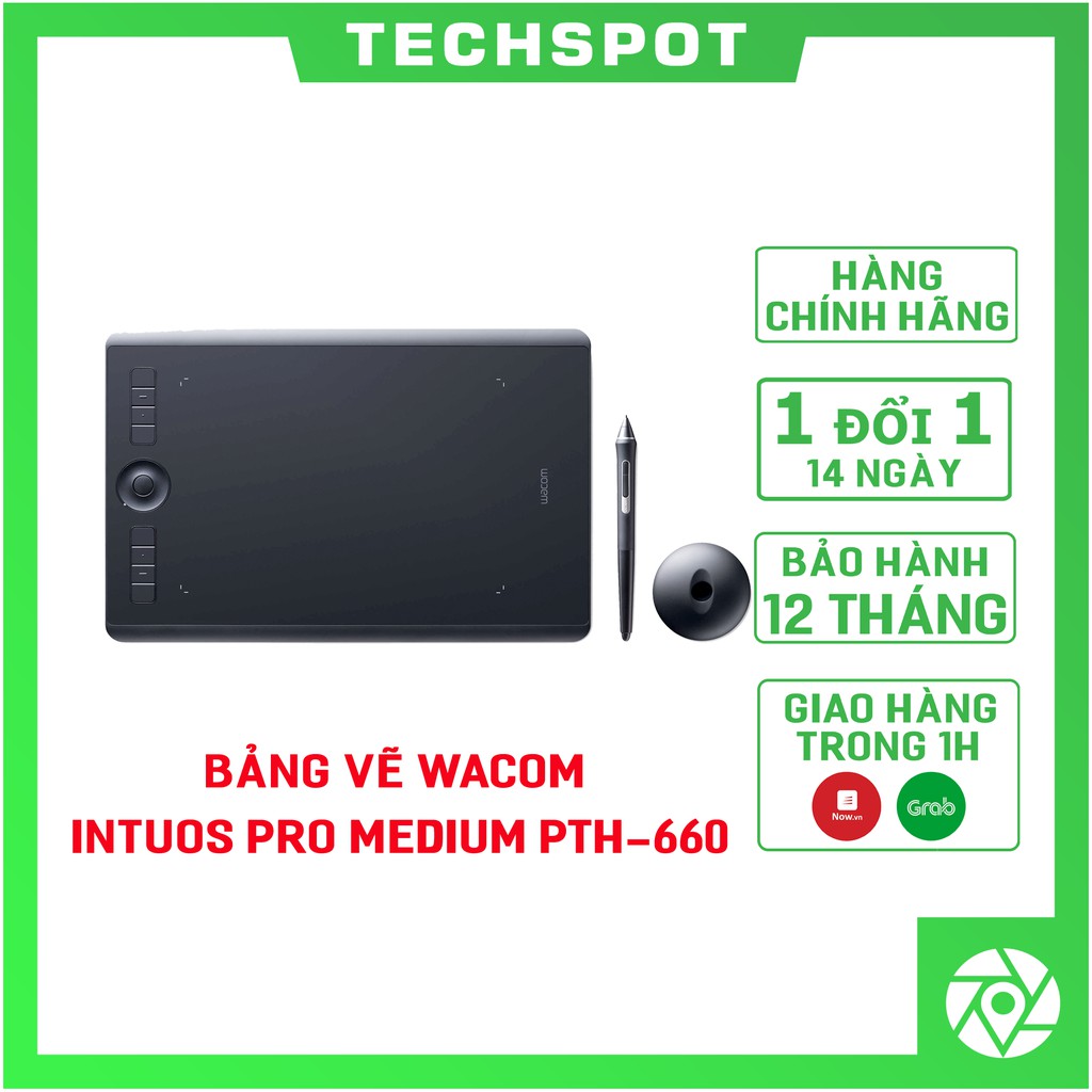 Bảng vẽ máy tính Wacom Intuos Pro Medium (PTH-660/K0-CX) | Chính Hãng Phân Phối