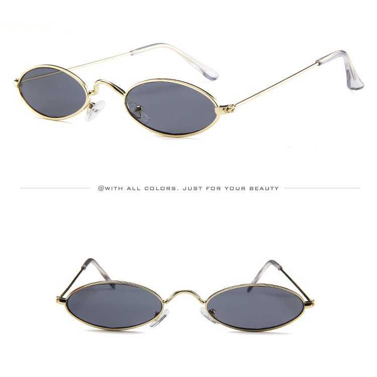 Kính mát nam nữ, kiếng râm nam nữ gọng Oval nhỏ retro Hàn Quốc nhiều màu K329