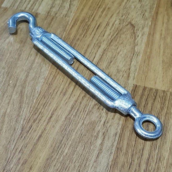 Bộ 2 Tăng Đơ Cáp Thép 2 Đầu, 1 đầu móc, 1 đầu tròn Lắp Ty Ren M8