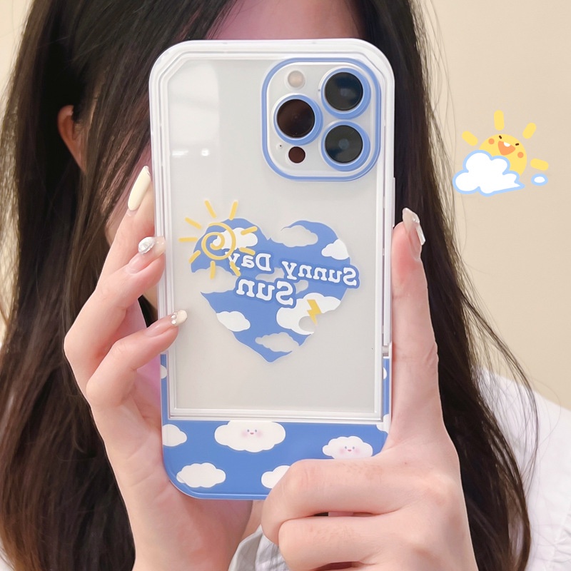 Ốp lưng iphoneỐp Điện Thoại  Kèm Giá Đỡ Tàng Hình Họa Tiết Hoạt Hình Dễ Thương Cho iphone 14 / 13Pro 12 / xs / 6 / 7 / 8PLUSDinuo case