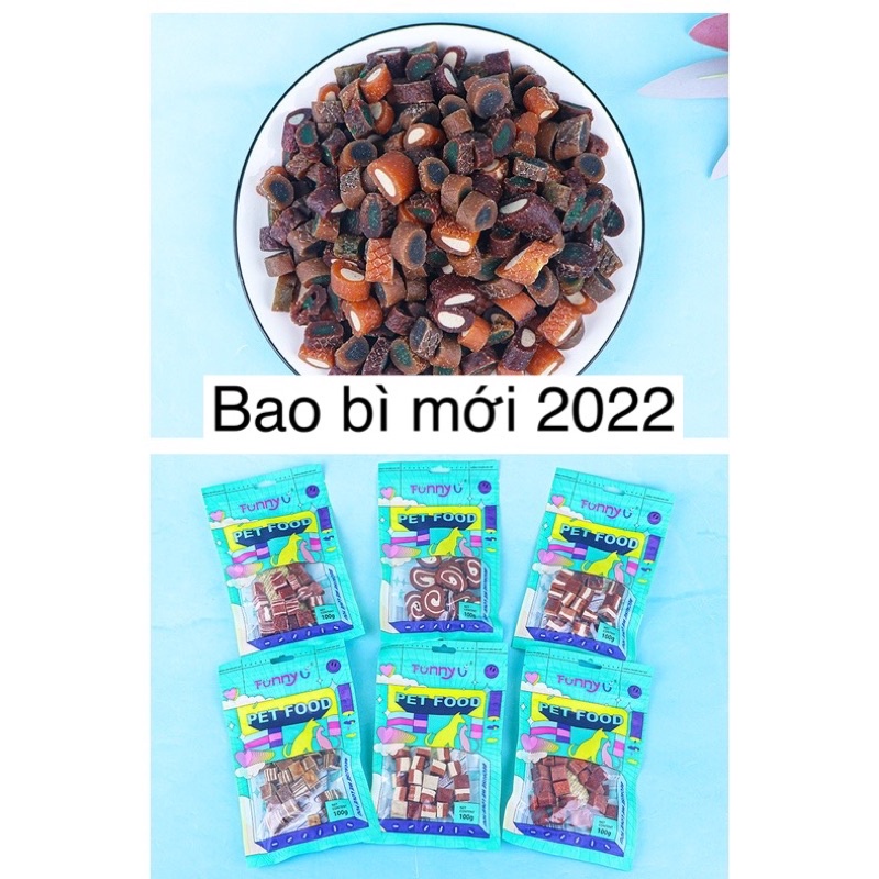 Bánh thưởng cho chó Sumiho (Nhiều vị)i Đồ ăn cho chó mèo thú cưng 100g