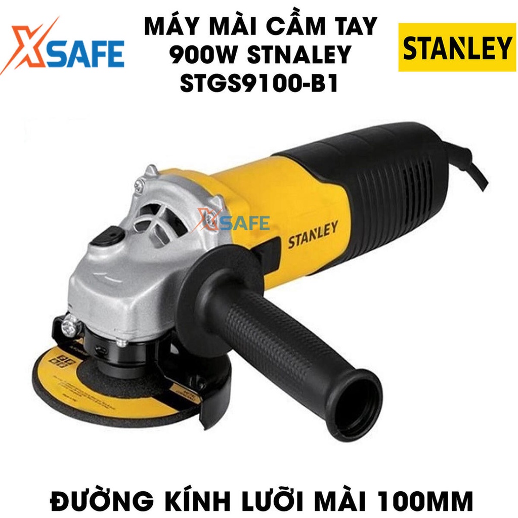 Máy mài góc STANLEY STGS9100-B1 900W Máy mài góc cầm tay tốc độ không tải 11000 vòng/phút, chất liệu hợp kim cứng cáp