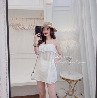 ÁO DÂY TRẮNG PHA BÈO NGỰC HOT HIT