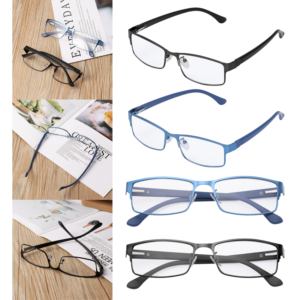 ❀SIMPLE❀ Men Eyeglasses Magnifying Vision Care Business Reading Glasses Flexible Portable Metal Titanium Alloy  New Fashion Ultra Light Resin Eye wear +1.00~+4.0 Diopter/Multicolor