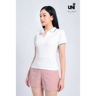 Áo Sơ Mi Nữ UNIVTH Tay Phồng Cổ Tròn Đính Hoa Sang Trọng 6AT251 Uni Korean Fashion