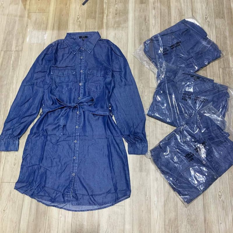 Váy sơmi demin IRIS xuất dư