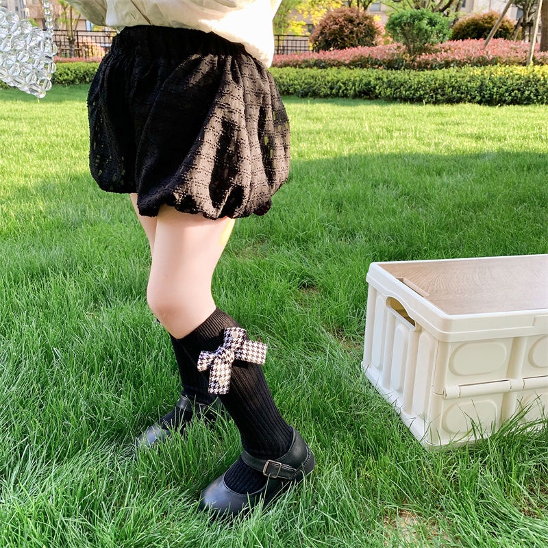 Vớ Phối Ren Đính Nơ Thời Trang Mùa Thu 2022 Mới Phong Cách Lolita Hàn Quốc Cho Bé Gái