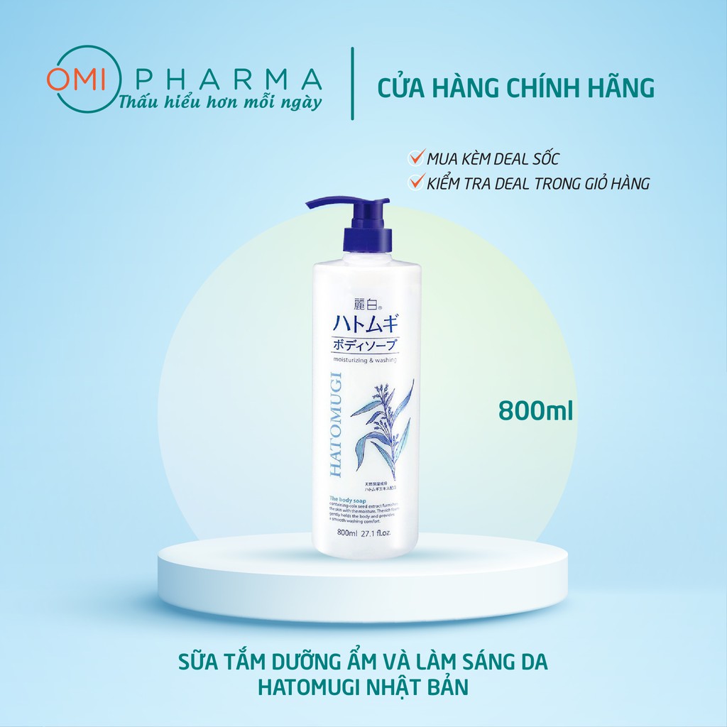 Sữa Tắm Trắng Da Hatomugi Moisturizing Washing Nhật Bản