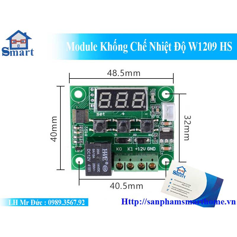 Module Khống Chế Nhiệt Độ W1209 HS