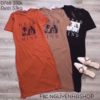 Đầm suông print the girl picture