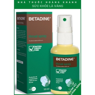 Betadine Throat Spray Mundipharma xịt họng 50ml