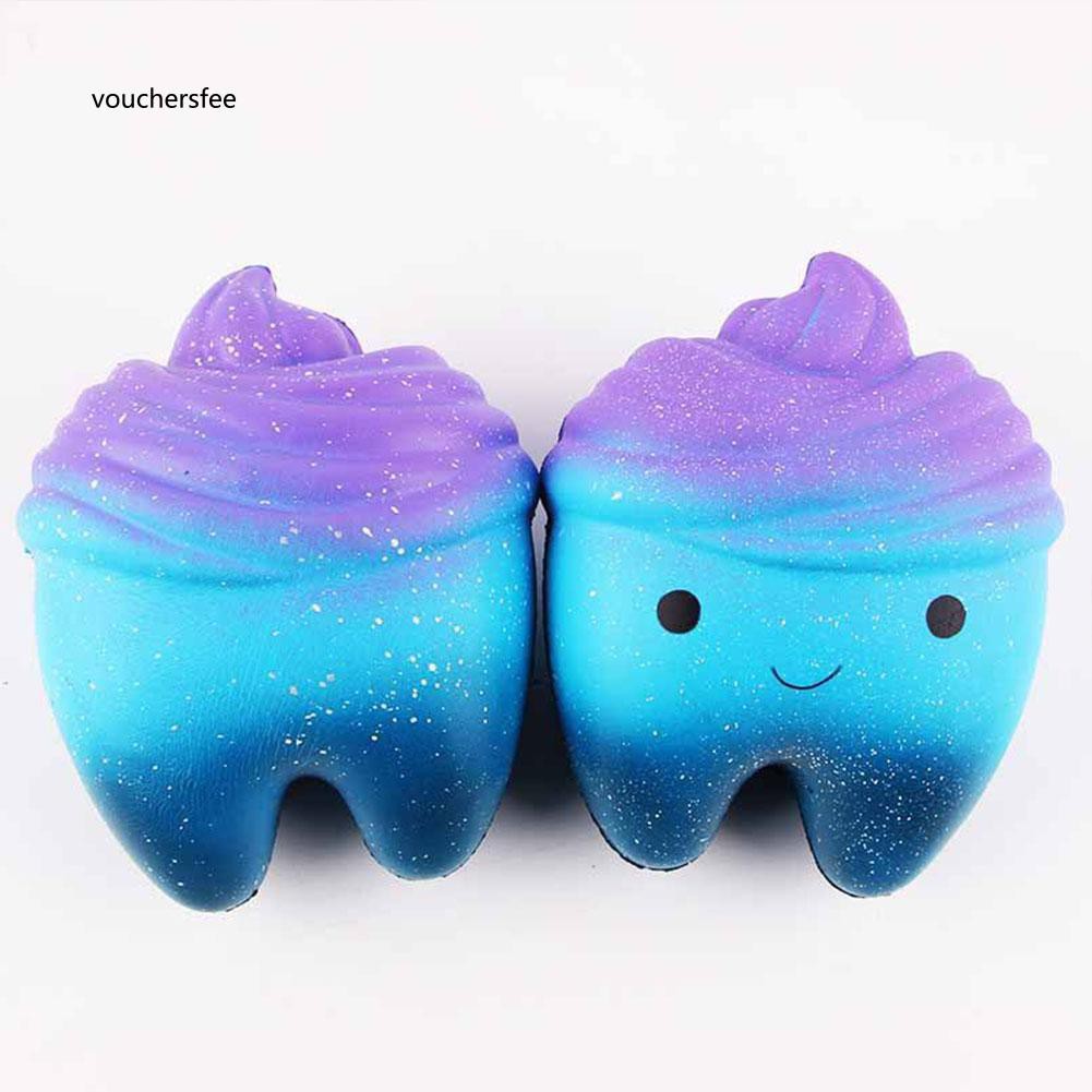 Cute Colorful Tooth Squishy Slow Rising Squeeze Stress Reliever Toy Kid Gift