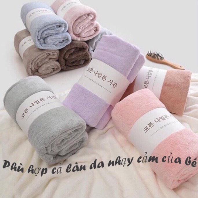 Khăn Tắm Lông Mềm Xuất Khẩu Hàn QuốcSize Lớn 70x140cm, Khăn tắm, Gội Đầu, Lau Mặt Dùng Cho Gia Đình, Spa, Khách Sạn