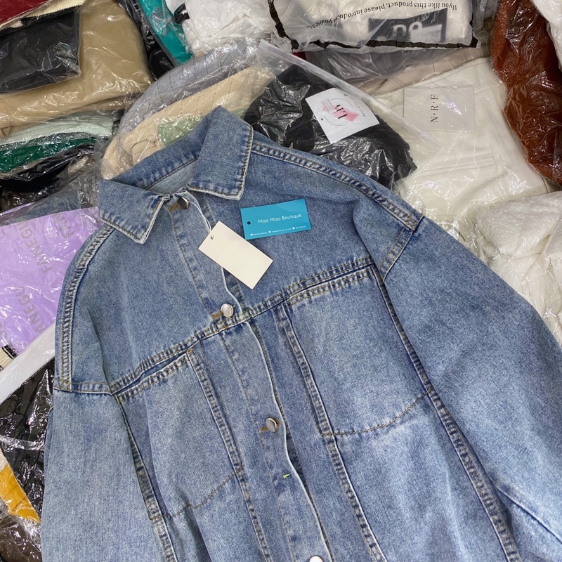 ÁO KHOÁC BÒ/ JEANS dài tay phom rộng Mao Mao Boutique