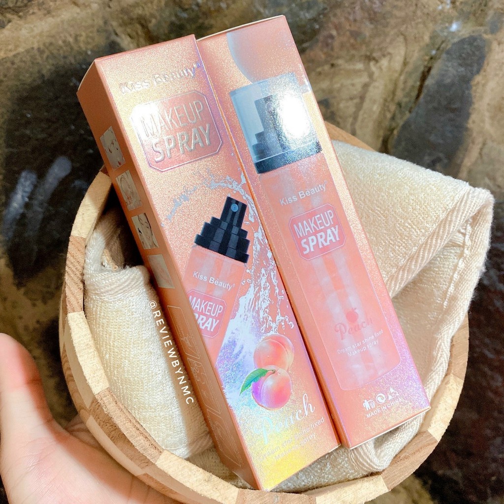 Xịt khóa nền trang điểm makeup spray Kiss Beauty Peach | BigBuy360 - bigbuy360.vn