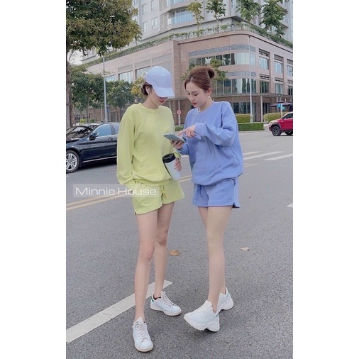 Set bộ nỉ trơn thu đông nhiều màu cá tính