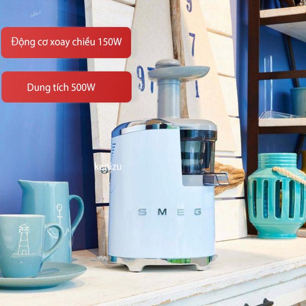 Máy ép chậm SMEG SJF01PBEU 50’S STYLE - Máy ép kiệt bã Smeg