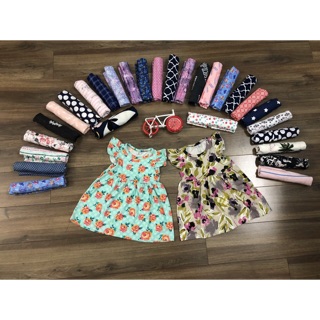Váy cotton hè bé gái xuất dư