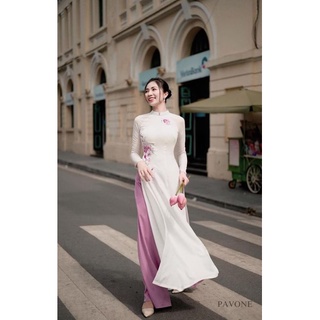 Áo dài cách tần đẹp . Hoa thêu cao cấp 💖 FREESHIP 💖 áo dài cách tân cao cấp đẹp giá rẻ.